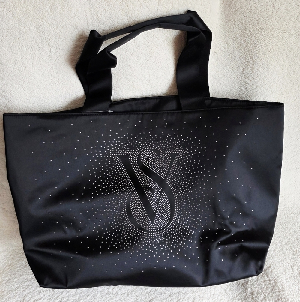 New limited-edition 2024 Victoria's secret VS logo Bling shine large tote bag